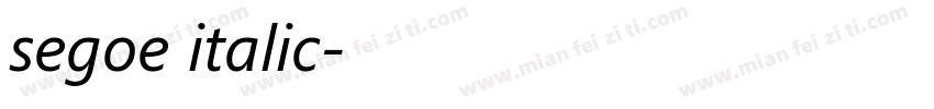 segoe italic字体转换